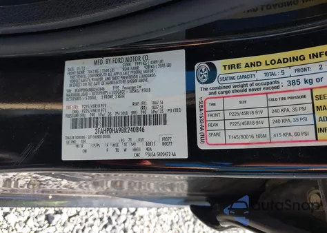 2011 Ford Fusion Se from USA, damaged, VIN 3FAHP0HA9BR240846